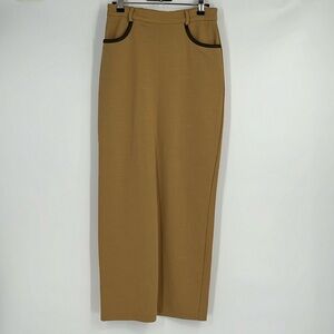 Vintage Moda International Deadstock Tan Maxi Skirt Size 2
